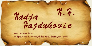 Nadja Hajduković vizit kartica